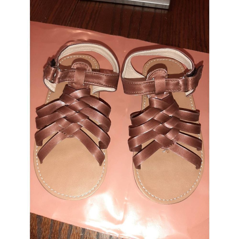 New Toddler Size 10 (27) MG Baby Brown Open Toe Strappy Sandals